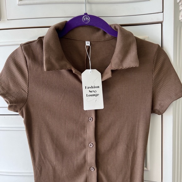 NWT Brown Romper - Picture 2 of 3